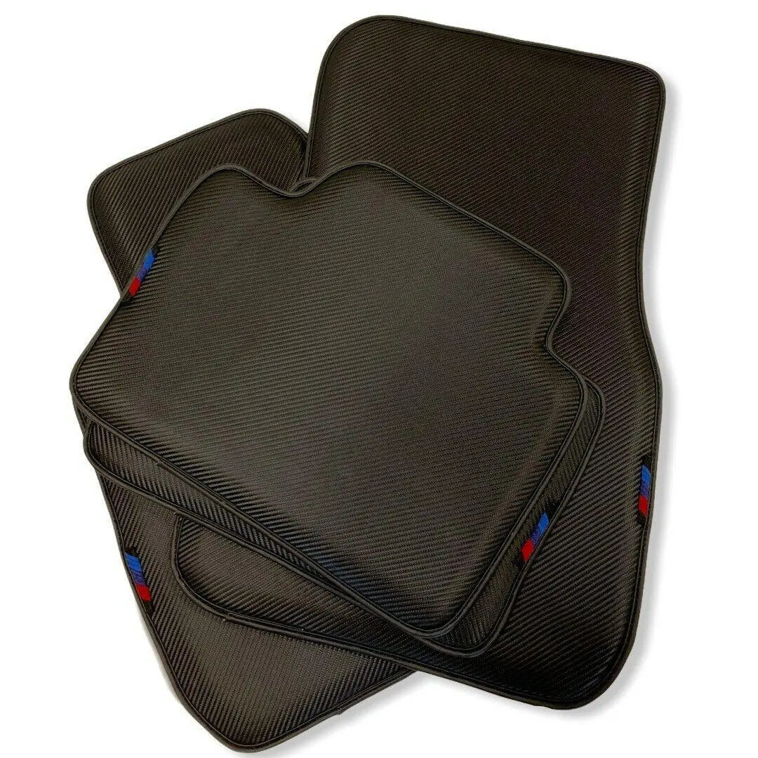 Floor Mats For BMW 5 Series F10 Carbon Fiber Leather - AutoWin
