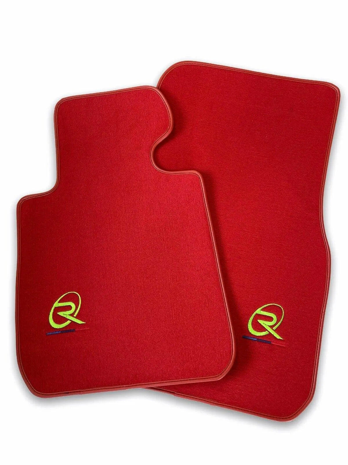 Red Floor Mats For BMW 1 Series F40 ROVBUT Brand Tailored Set Perfect Fit Green SNIP Collection - AutoWin