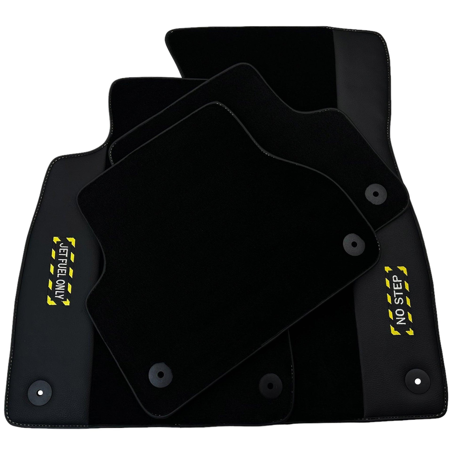 Black Floor Mats for Audi A8 D5 Long (2017-2023) | Fighter Jet Edition - AutoWin