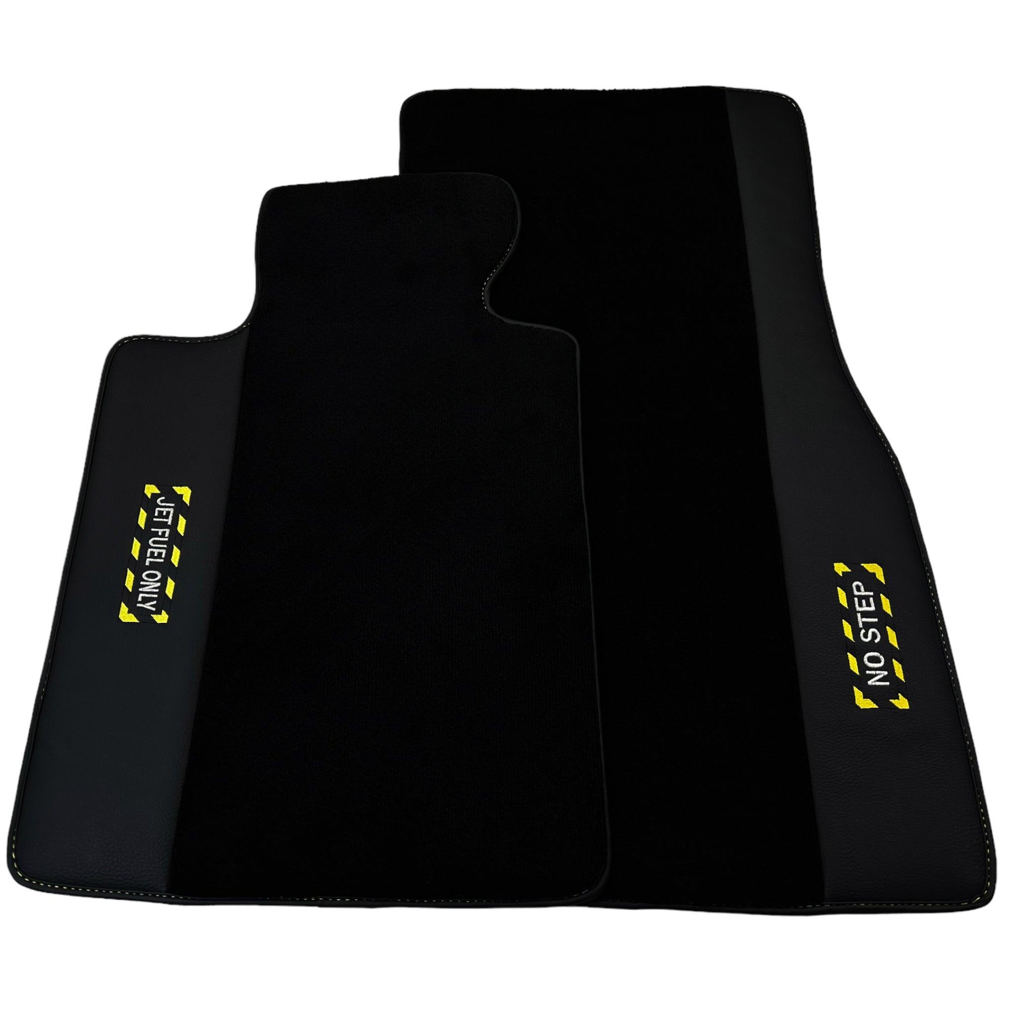 Black Floor Mats For BMW 1 Series E81 | Fighter Jet Edition - AutoWin