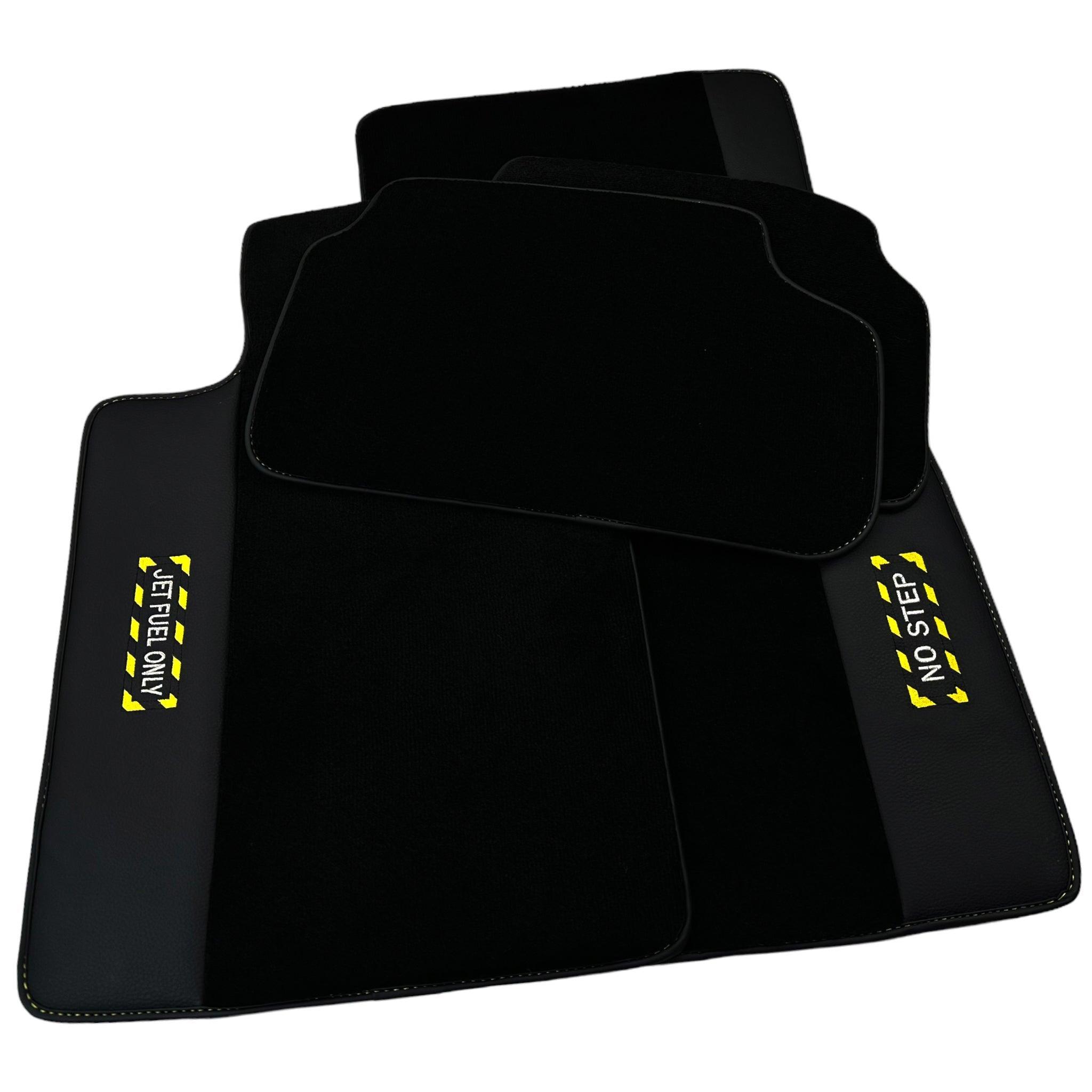 Black Floor Mats For BMW 1 Series E81 | Fighter Jet Edition - AutoWin