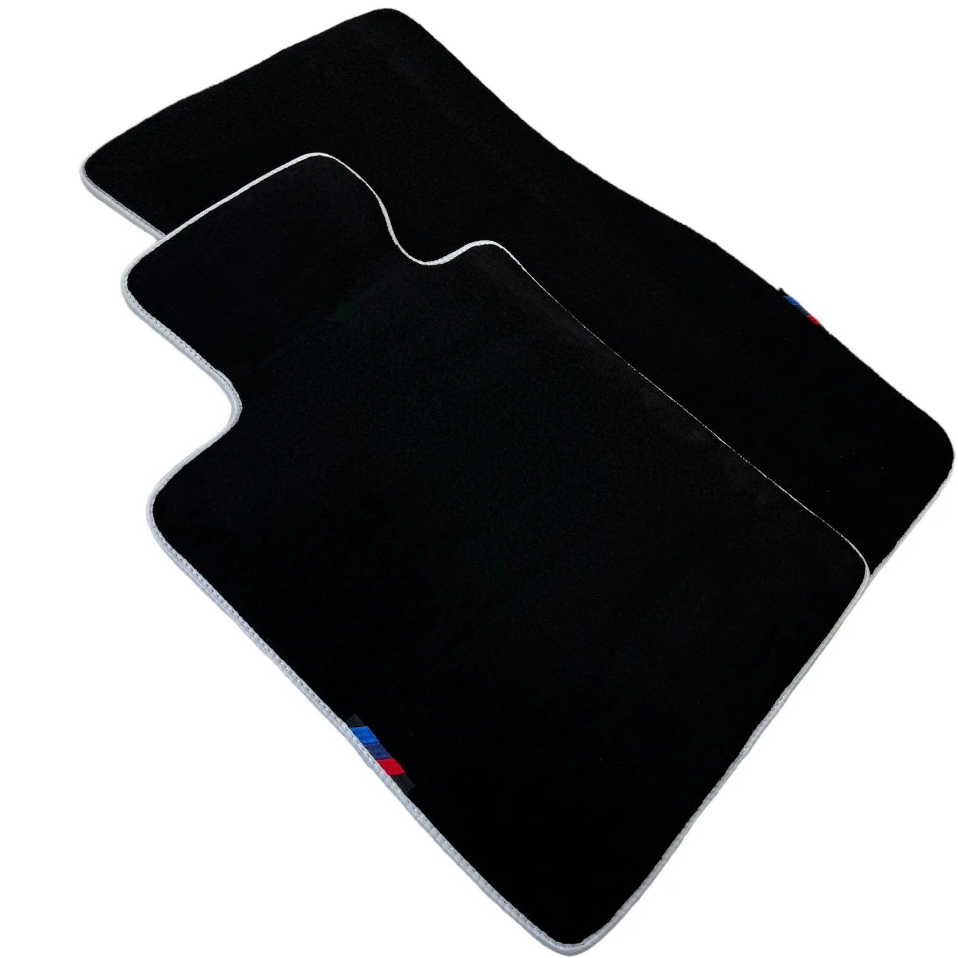 Black Floor Mats For BMW 1 Series F20 | White Trim - AutoWin