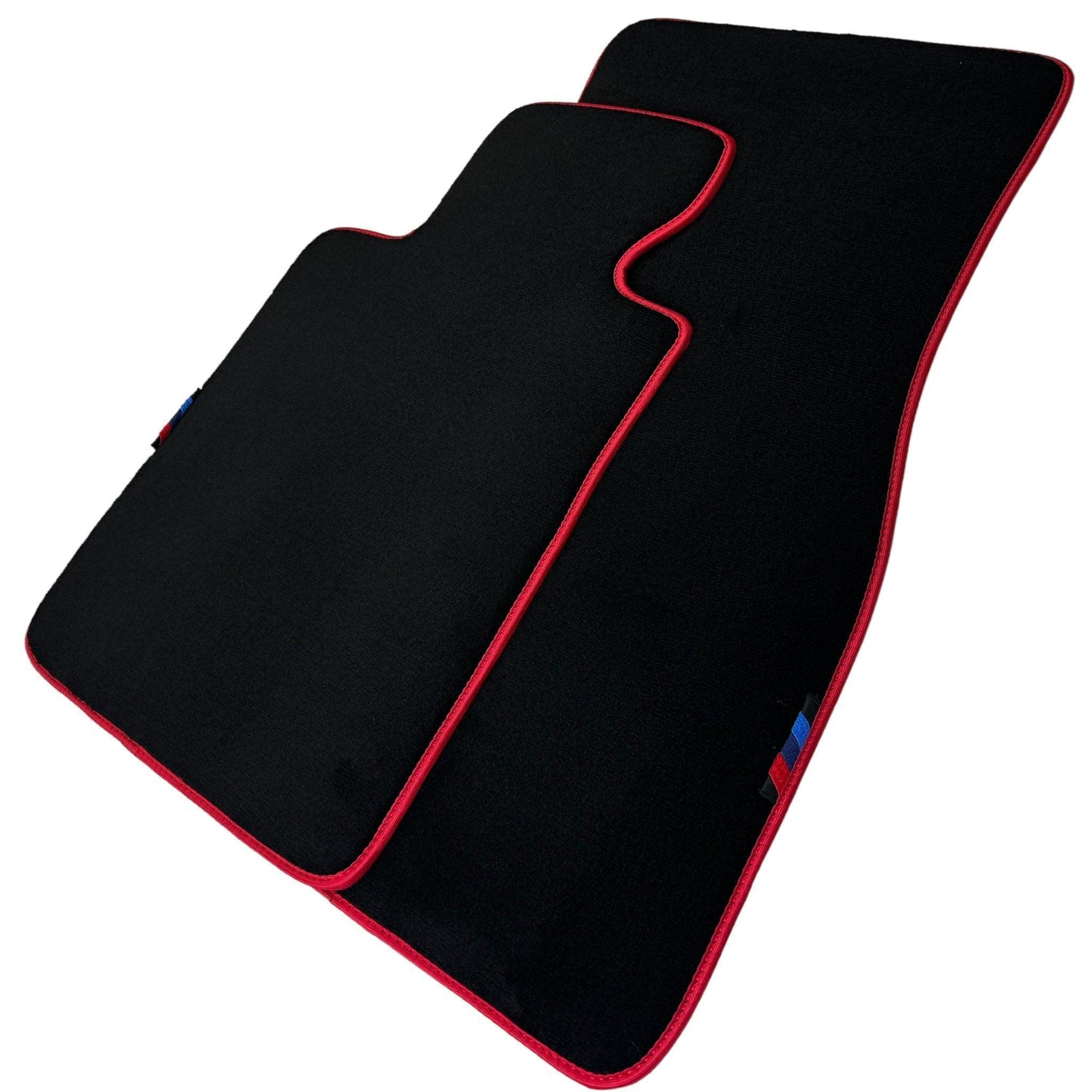 Black Floor Mats For BMW iX (2022-2024) | Red Trim - AutoWin