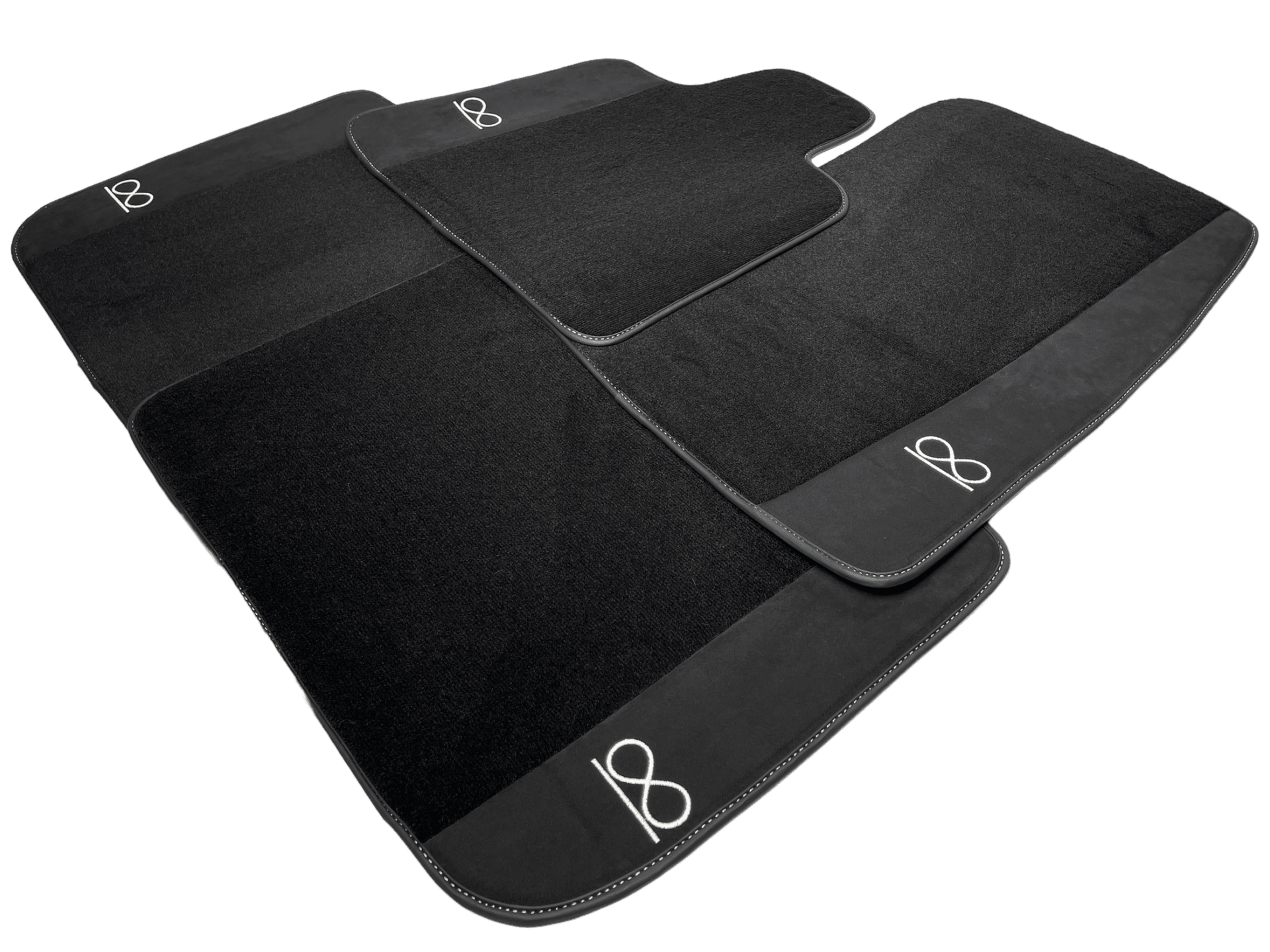 Black Floor Mats for Rolls Royce Shadow 1965-1977 Fluorescent - AutoWin