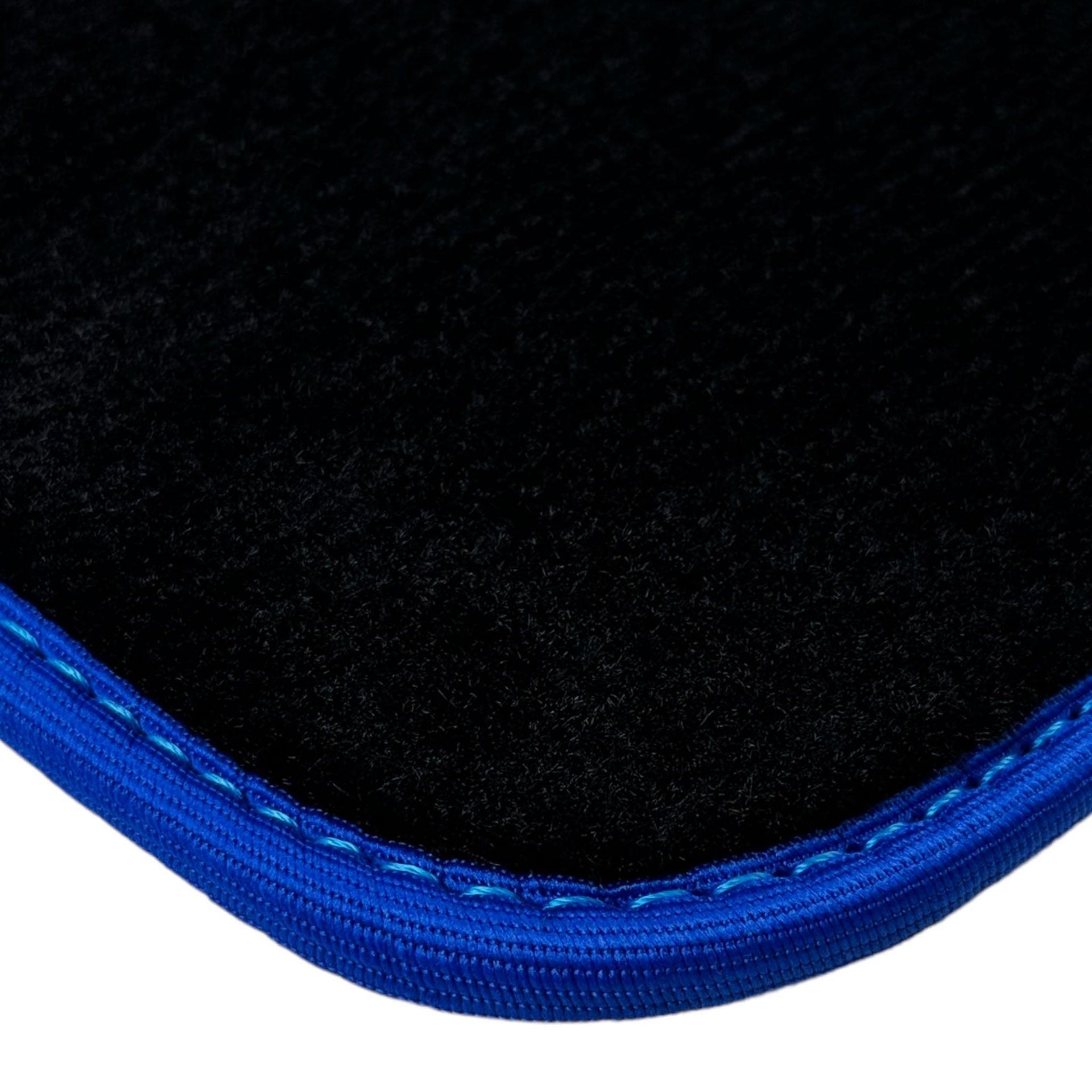 Black Mats For BMW 3 Series E30 2-doors Coupe | Blue Trim - AutoWin