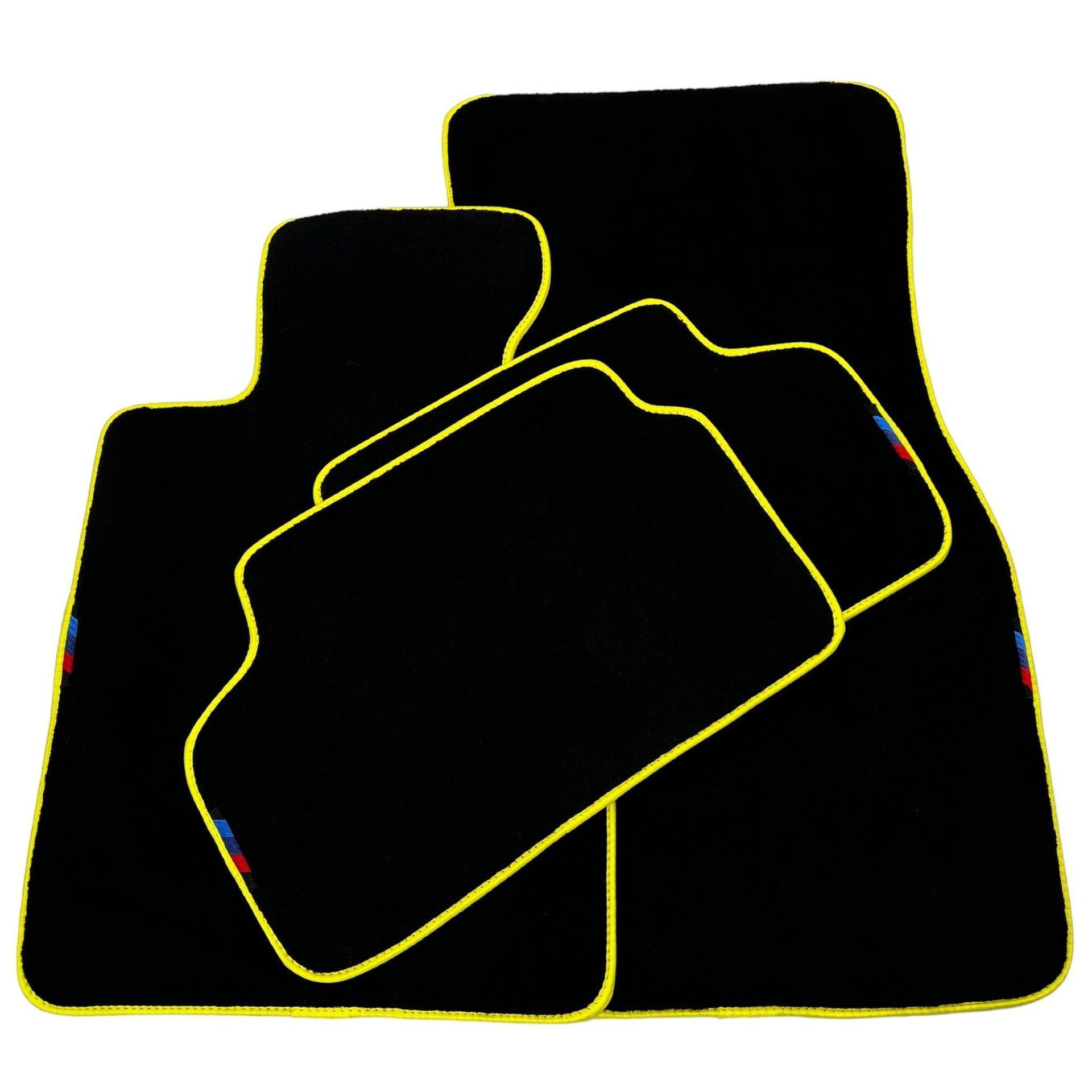 Black Mats For BMW M3 4-door E90 | Yellow Trim - AutoWin