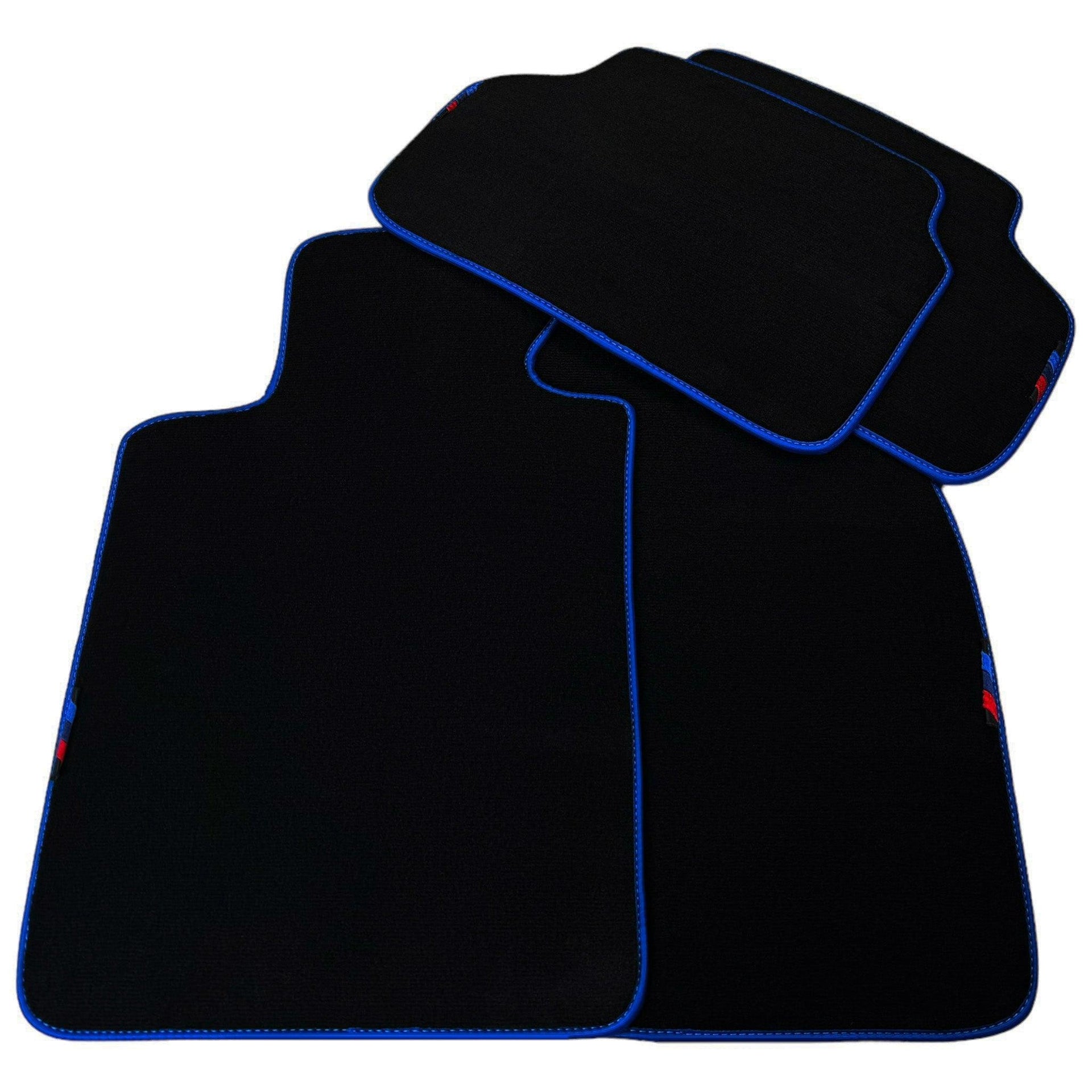 Black Mats For BMW M6 F12 Convertible | Blue Trim - AutoWin