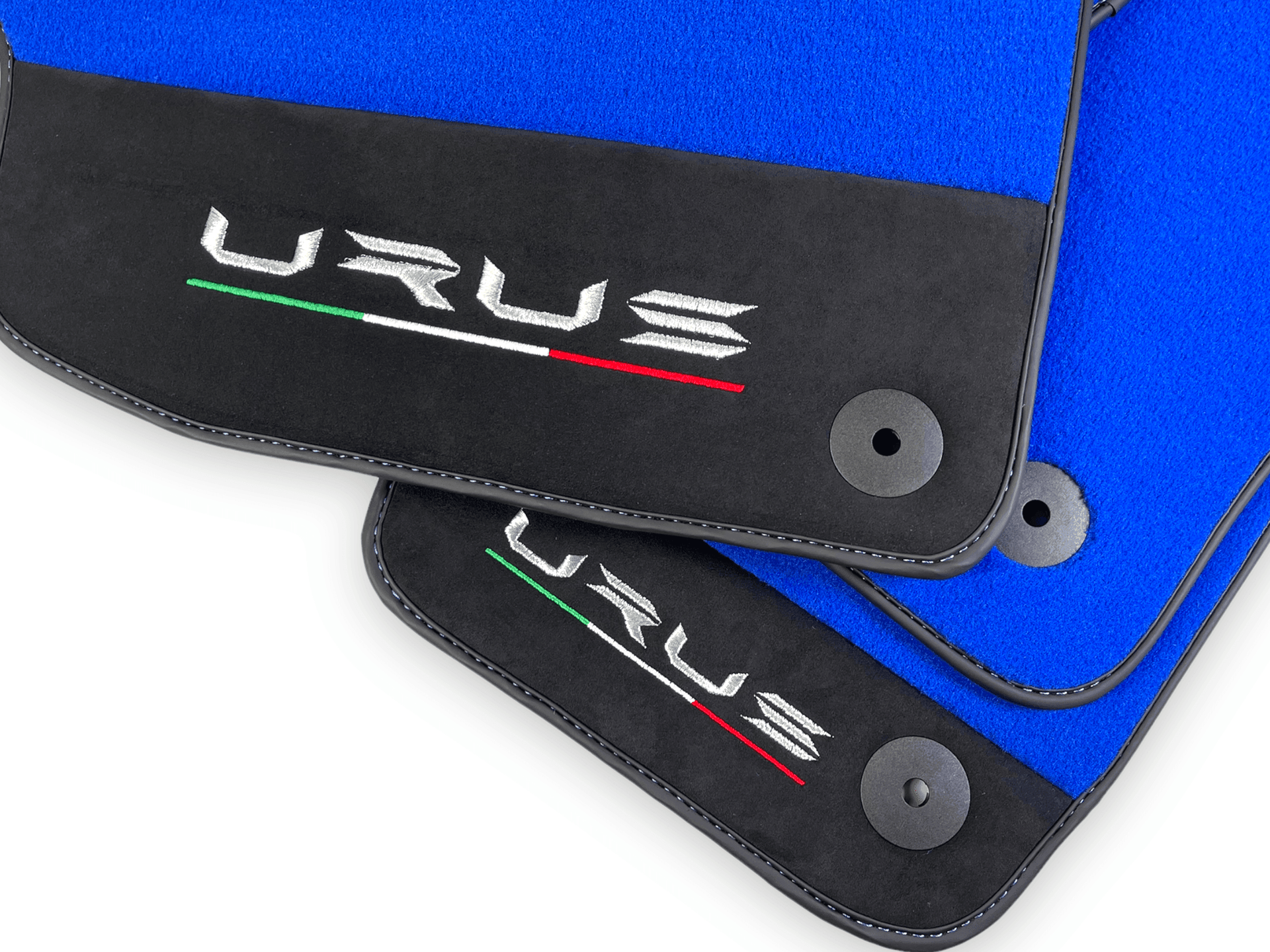 Blue Floor Mats For Lamborghini Urus With Alcantara Leather - AutoWin