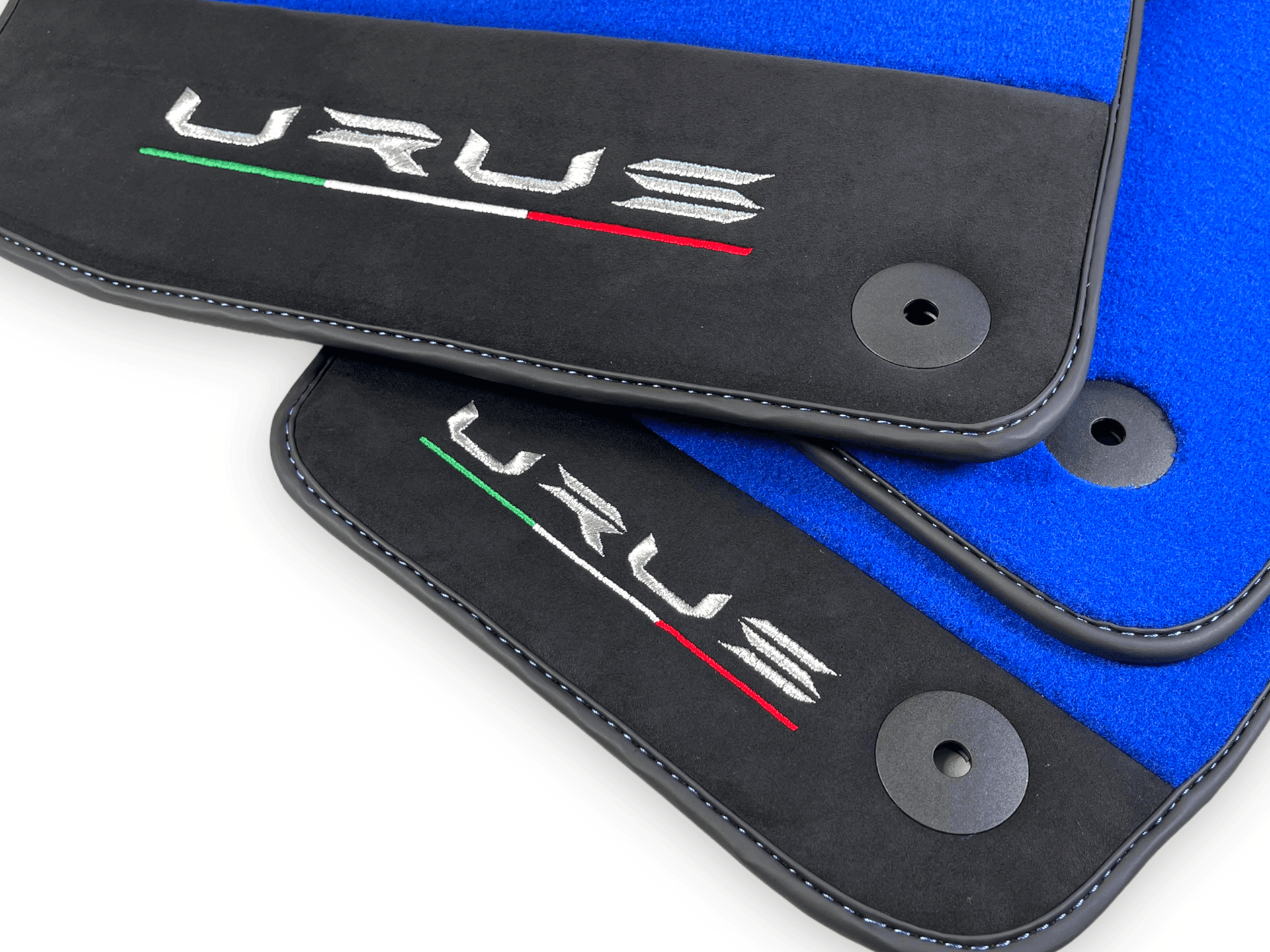 Blue Floor Mats For Lamborghini Urus With Alcantara Leather - AutoWin