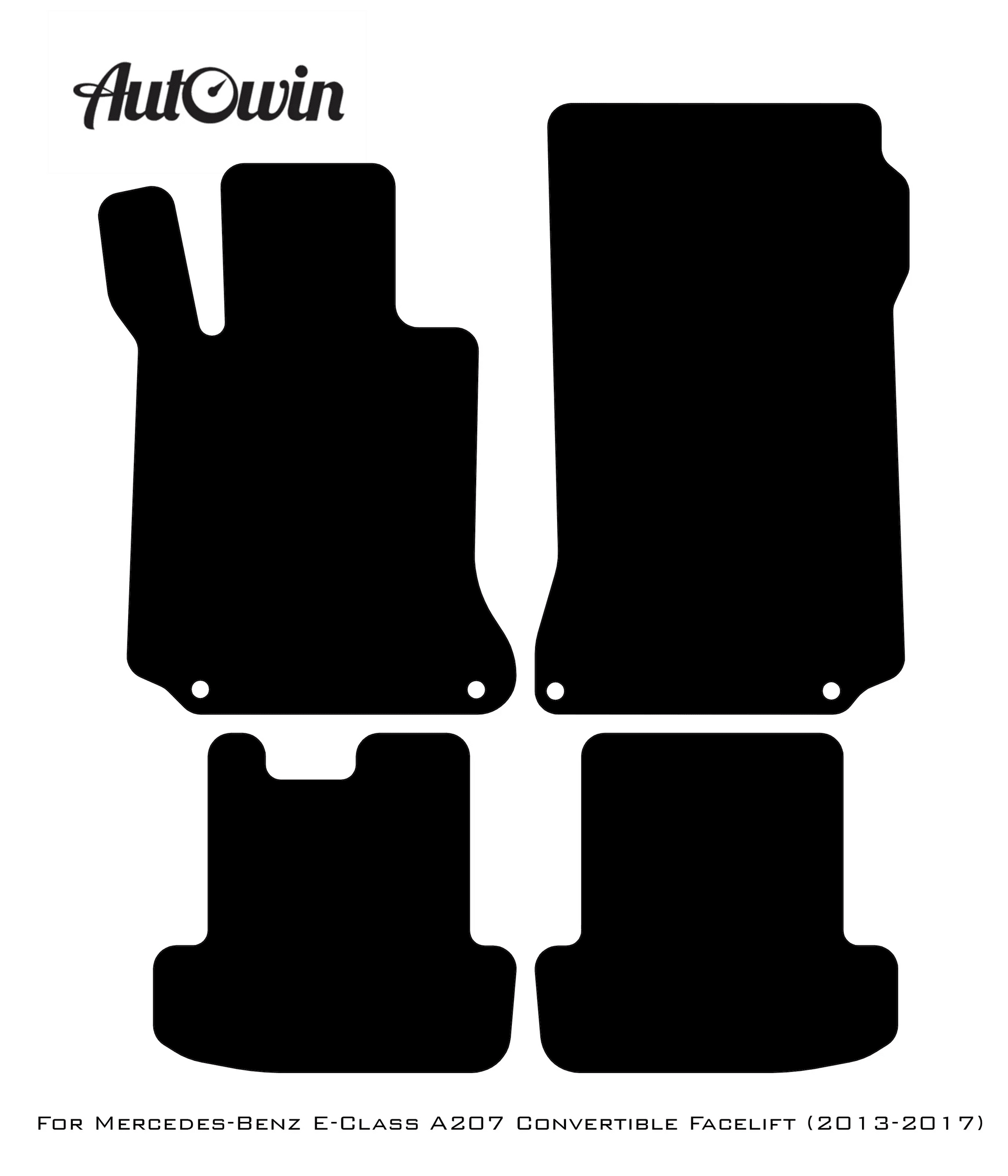 Blue Floor Mats For Mercedes Benz E-Class A207 Convertible Facelift (2013-2017) | Limited Edition - AutoWin