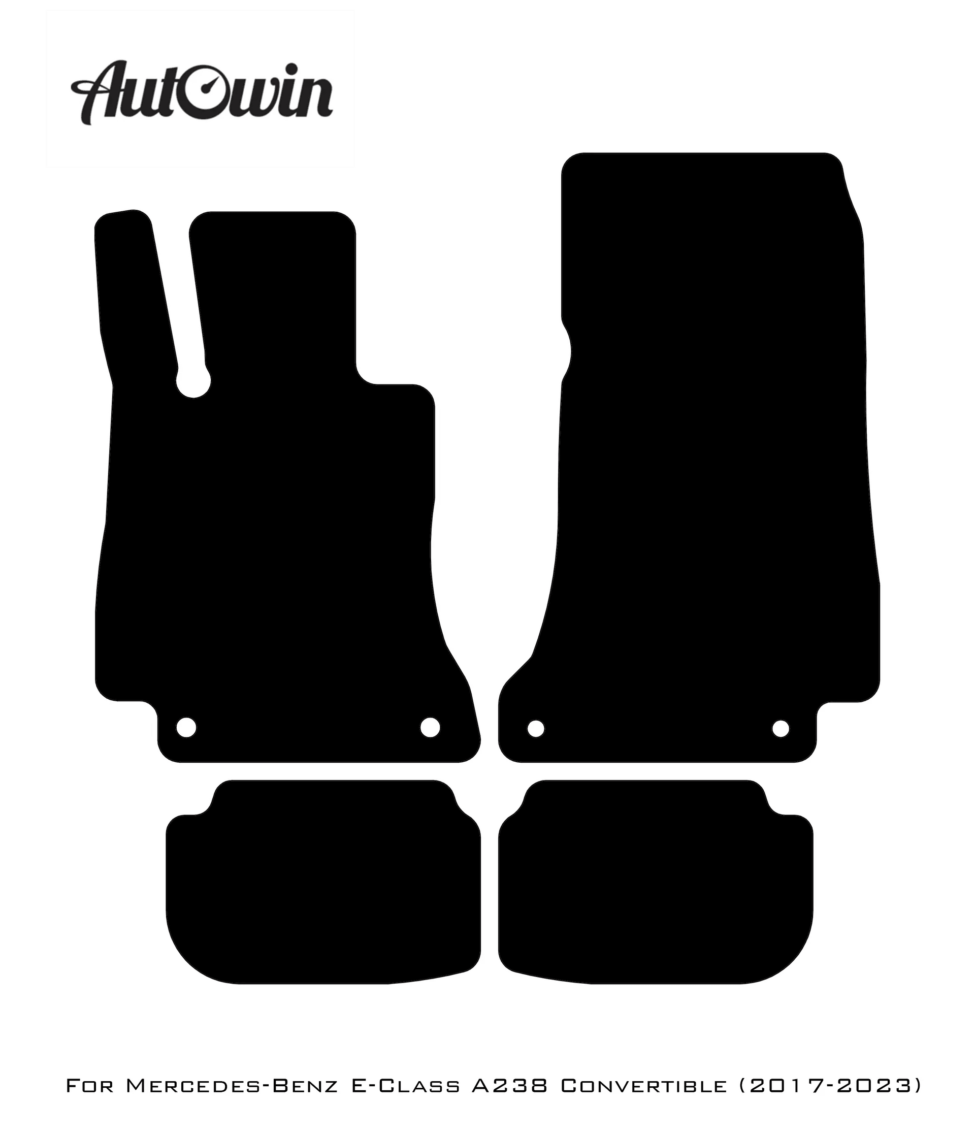 Blue Floor Mats For Mercedes Benz E-Class A238 Convertible (2017-2023) | Limited Edition - AutoWin