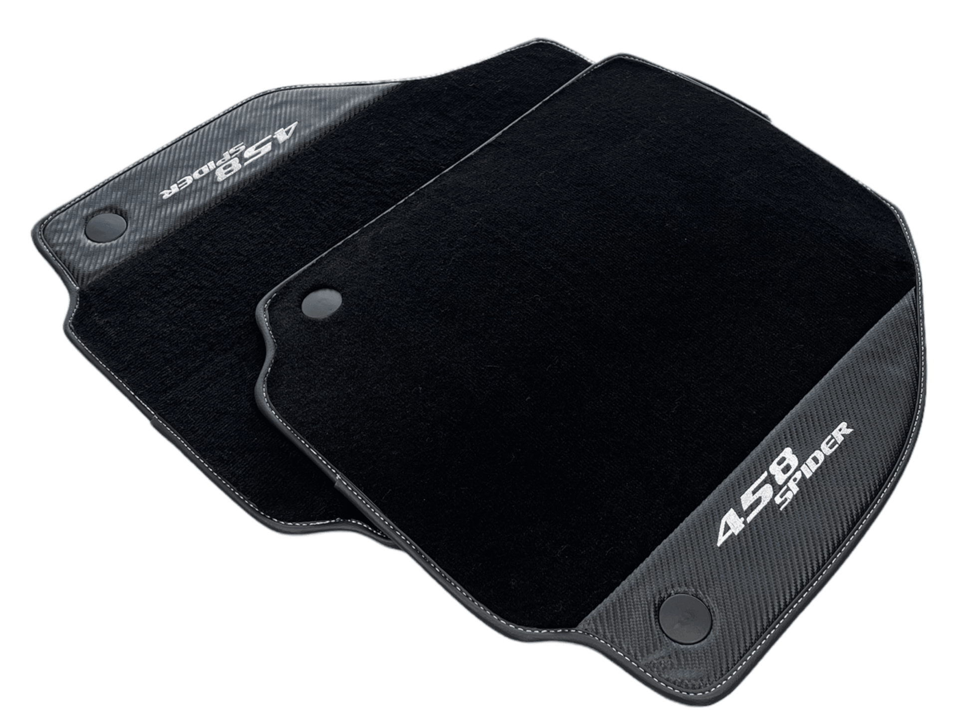 Floor Mats For Ferrari 458 Spider 2012-2015 Carbon Leather - AutoWin