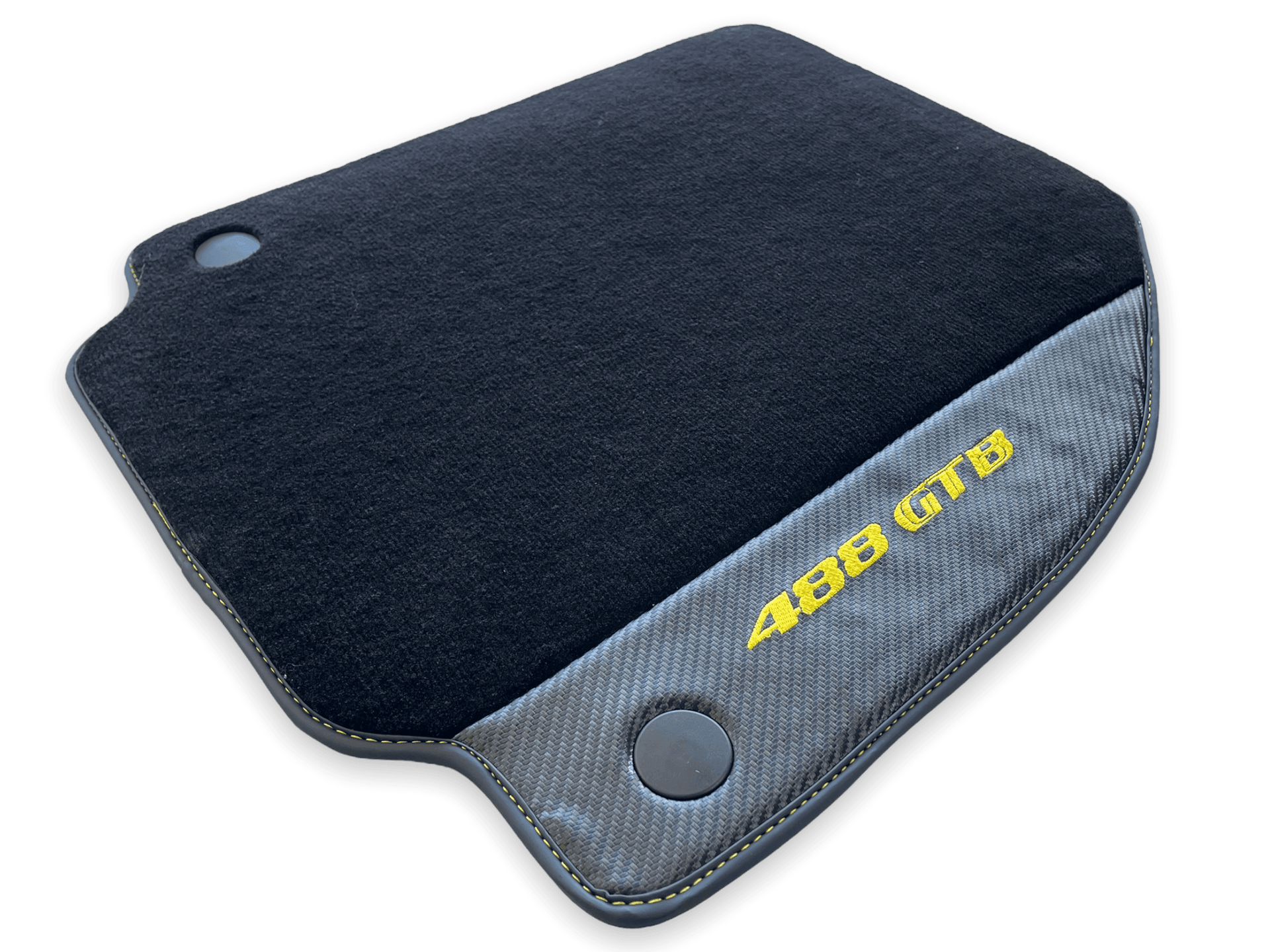 Floor Mats For Ferrari 488 GTB 2015-2022 Carpet With Carbon Fiber - AutoWin