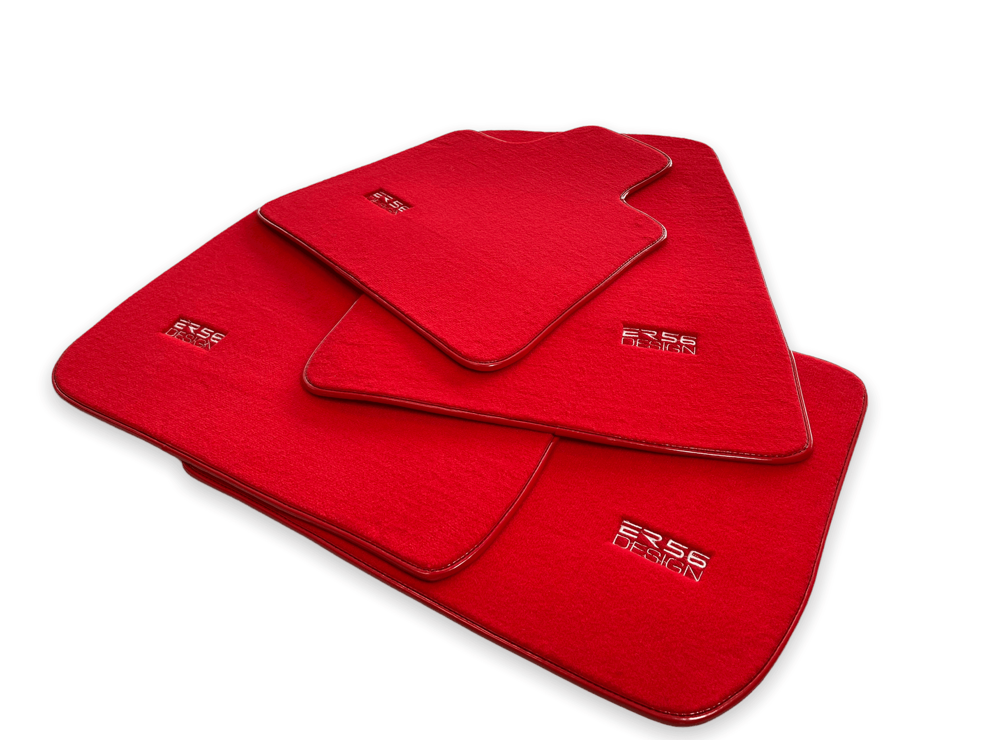 Floor Mats For Rolls Royce Dawn Rr6 2016-2023 Red Er56 Design - AutoWin