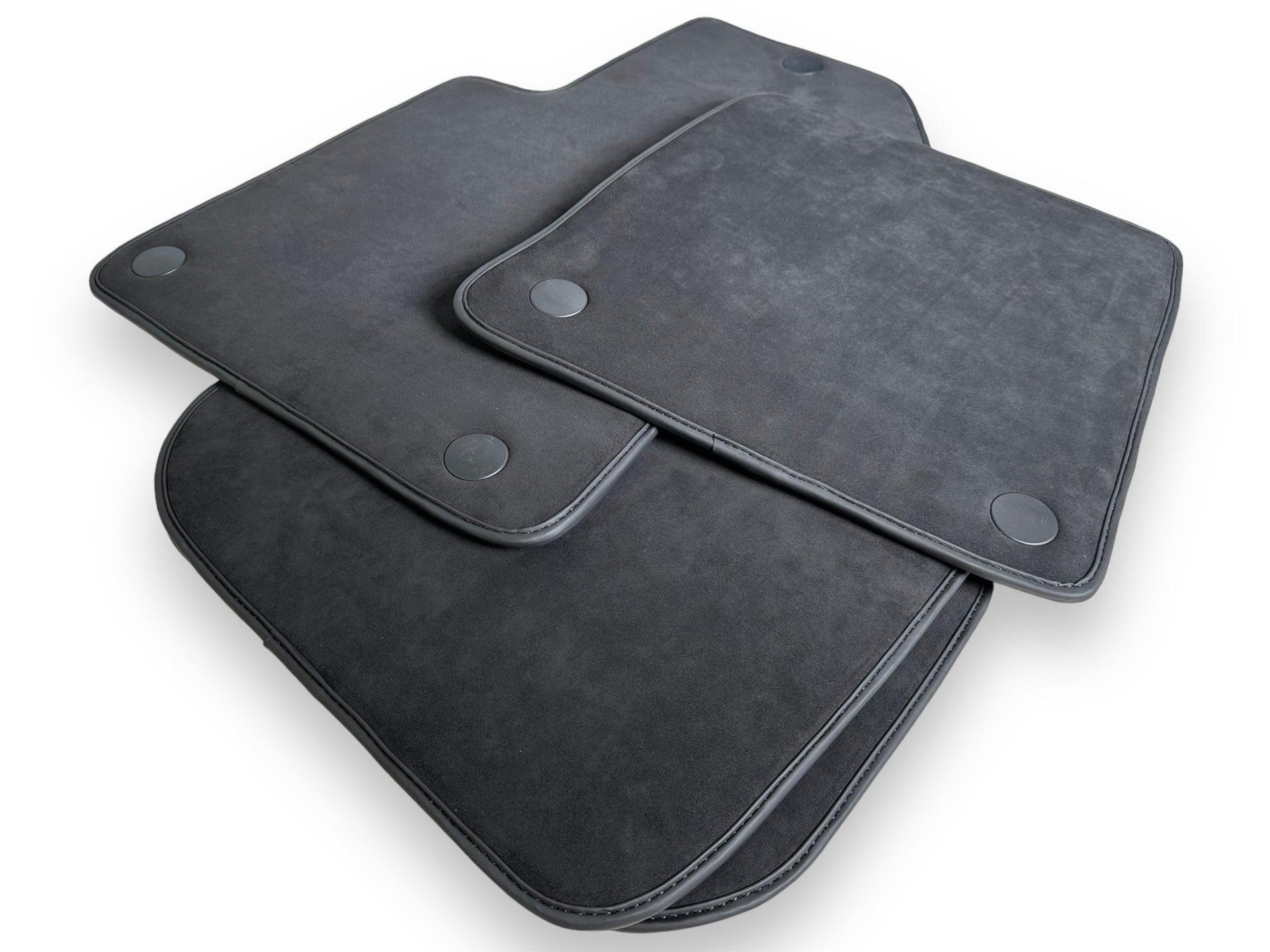 Genuine Alcantara Floor Mats for Ferrari 599 Coupe 2006-2012 Black ER56 Design - AutoWin