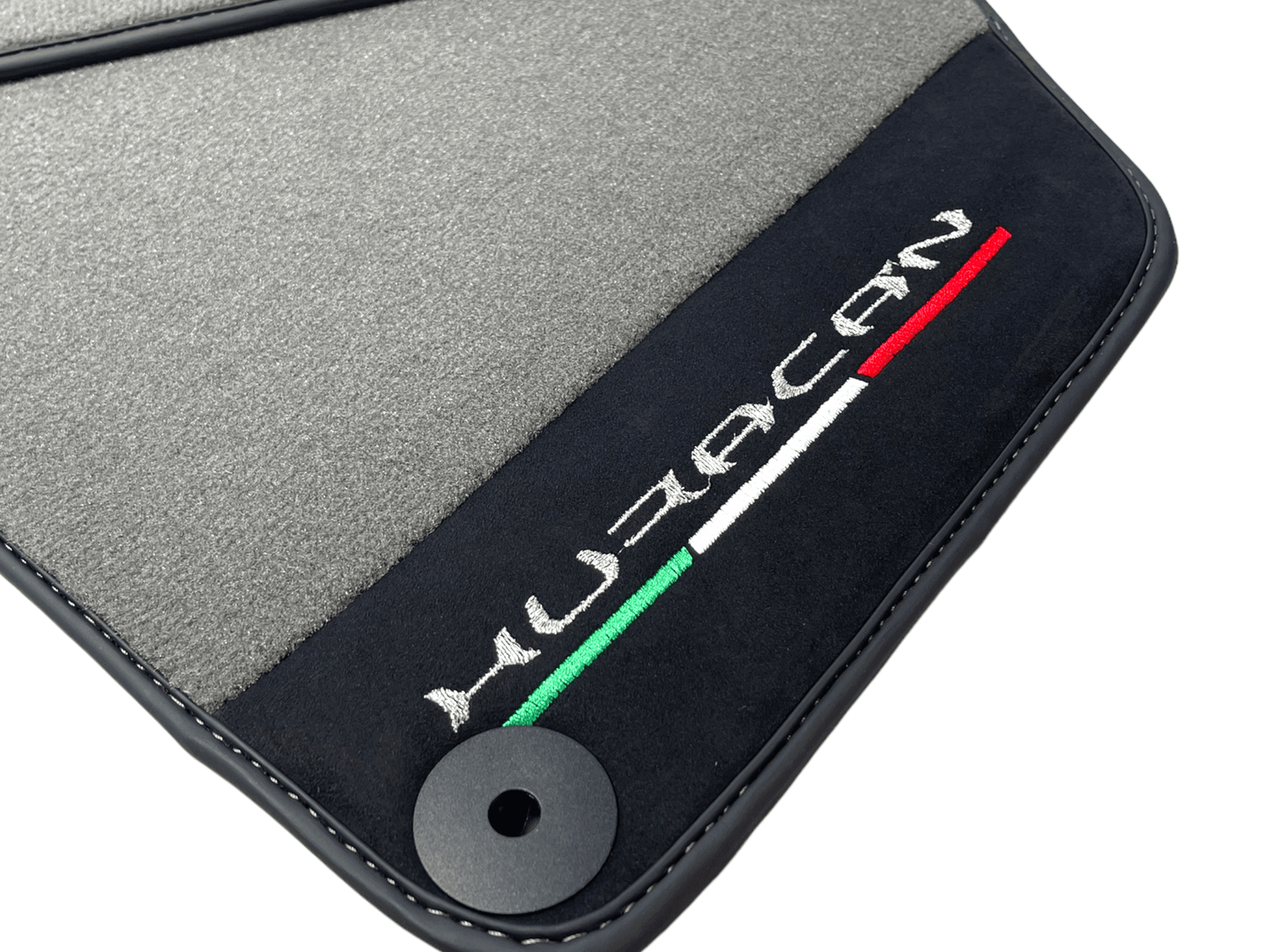 Gray Floor Mats for Lamborghini Huracan With Alcantara Leather - AutoWin