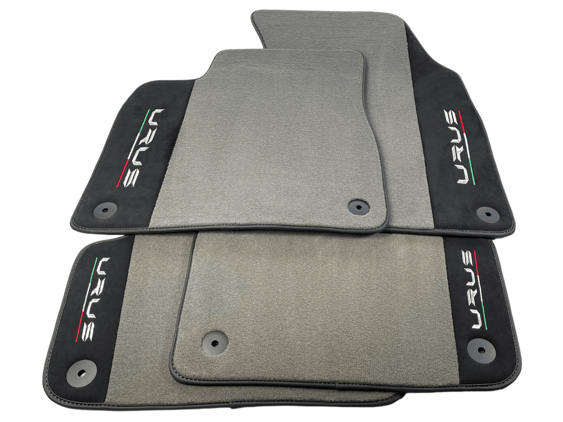 Gray Floor Mats For Lamborghini Urus With Alcantara Leather - AutoWin