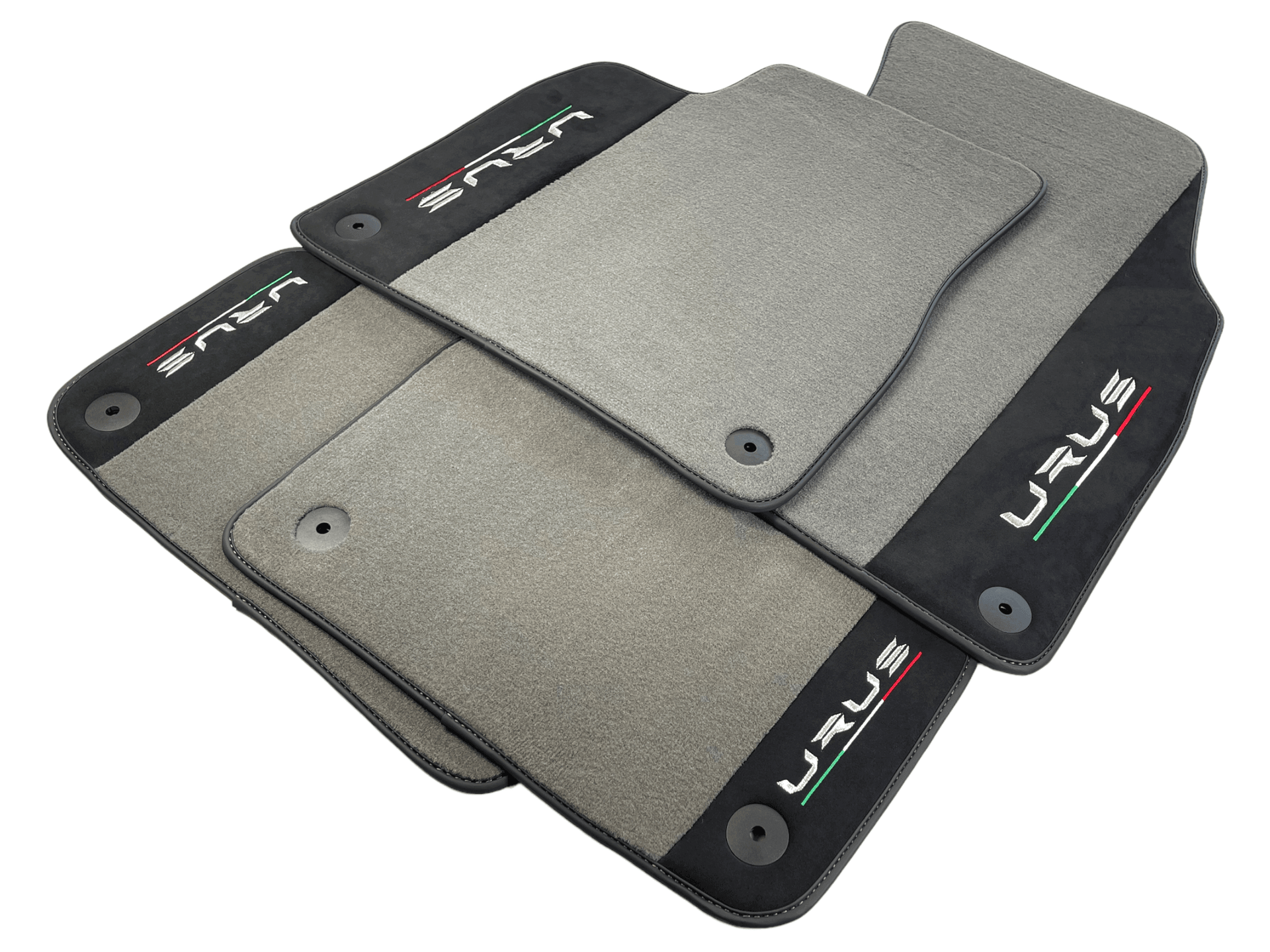 Gray Floor Mats For Lamborghini Urus With Alcantara Leather - AutoWin