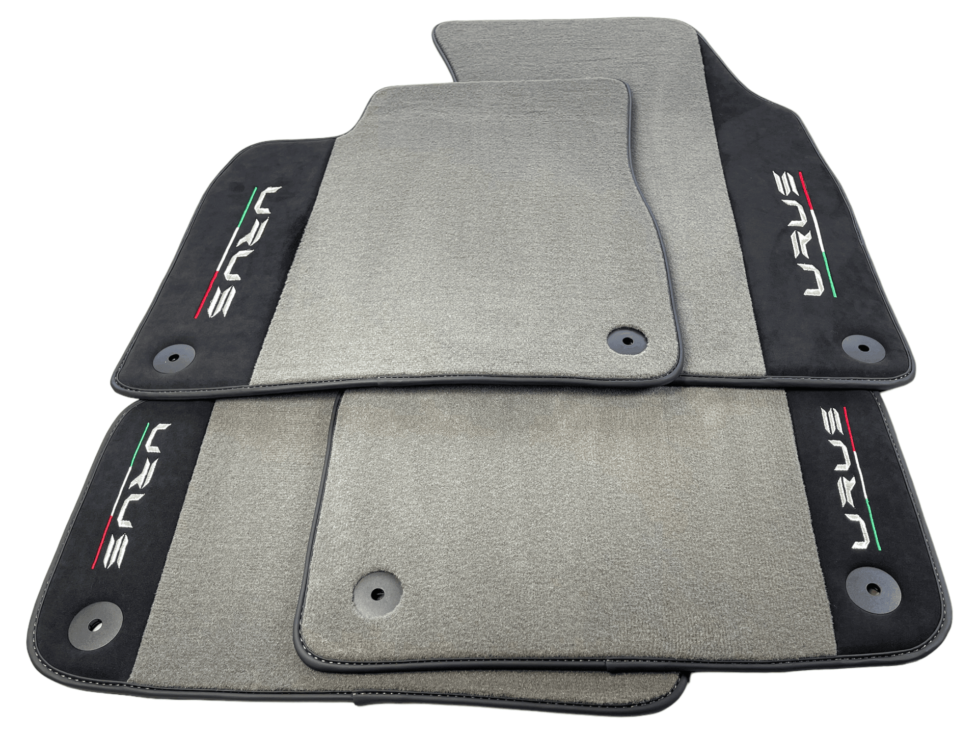 Gray Floor Mats For Lamborghini Urus With Alcantara Leather - AutoWin