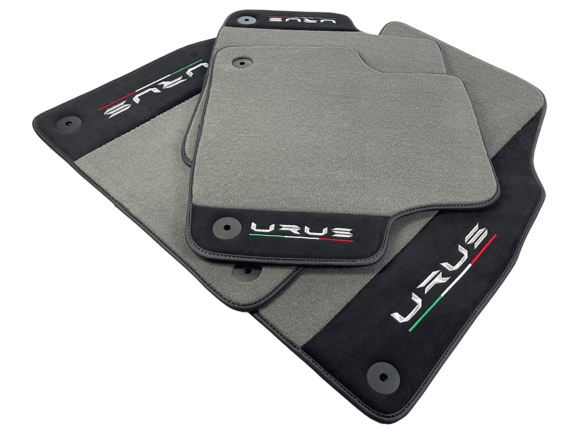 Gray Floor Mats For Lamborghini Urus With Alcantara Leather - AutoWin