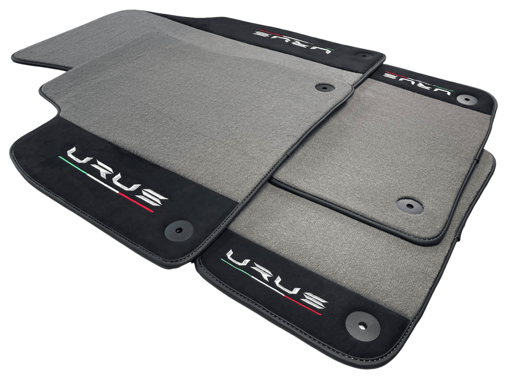 Gray Floor Mats For Lamborghini Urus With Alcantara Leather - AutoWin