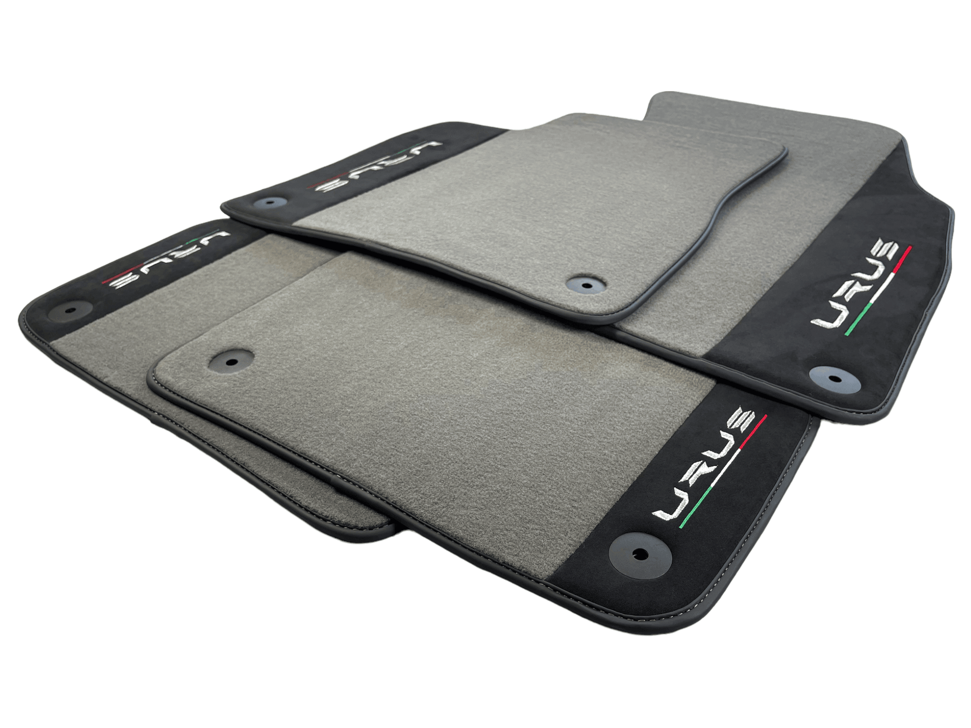 Gray Floor Mats For Lamborghini Urus With Alcantara Leather - AutoWin
