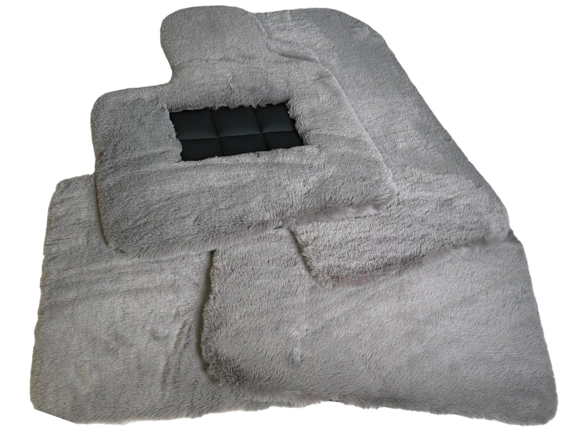 Gray Sheepskin Floor Mats For Rolls Royce Cullinan Rr31 2018-2023 Er56 Design Brand - AutoWin