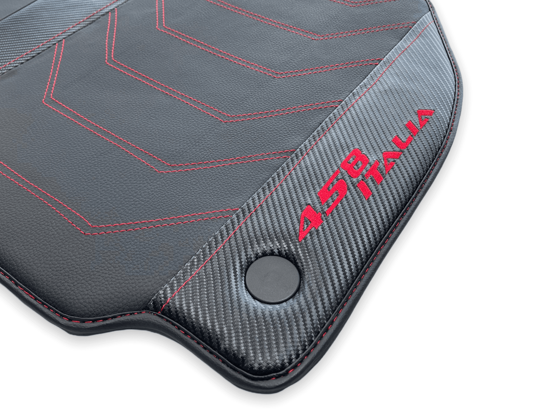 Leather Floor Mats For Ferrari 458 Italia 2009-2015 With Carbon Fiber - AutoWin