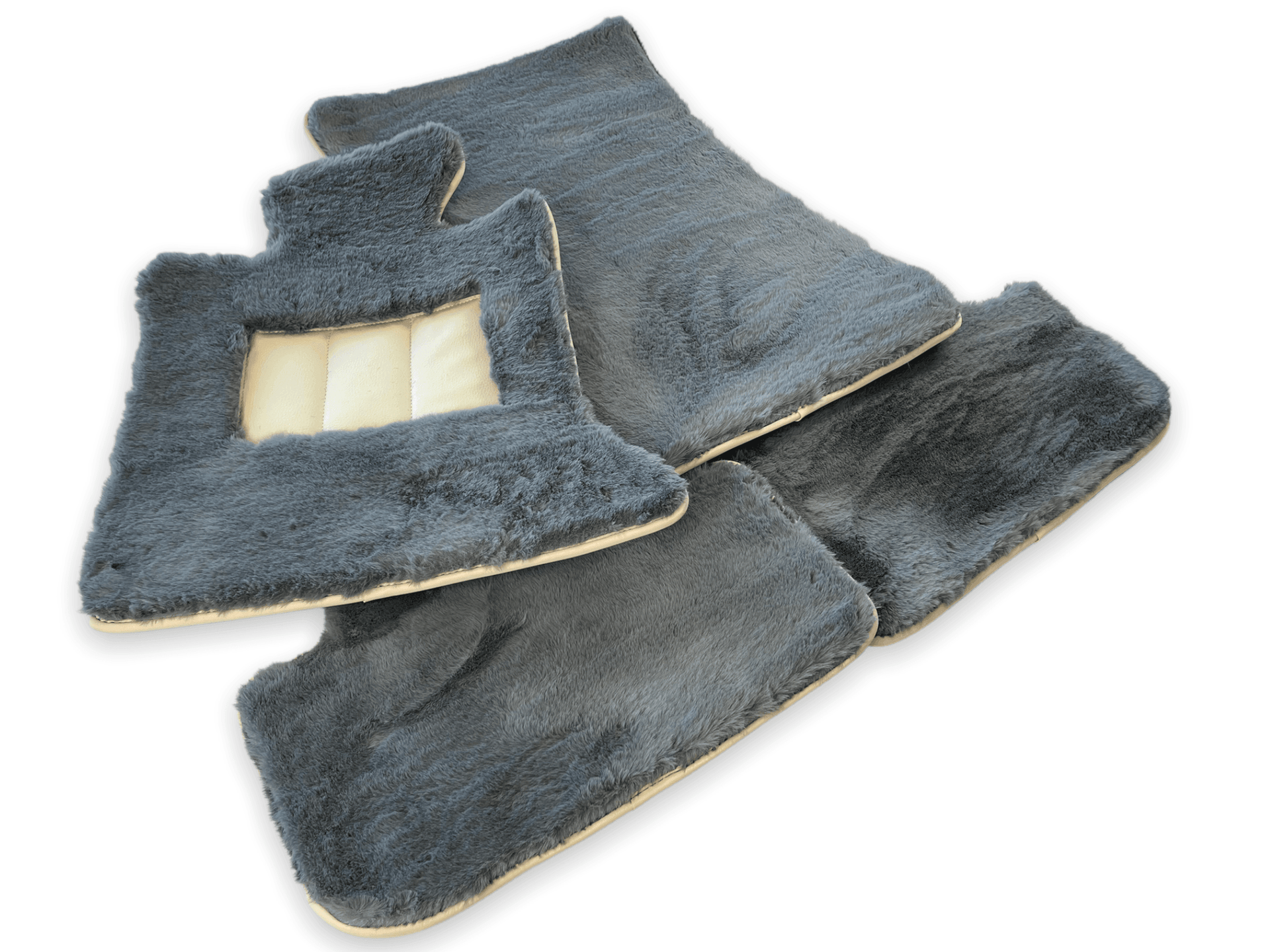 Sheepskin Floor Mats For Rolls Royce Cullinan Rr31 2018-2023 Er56 Design Brand - AutoWin