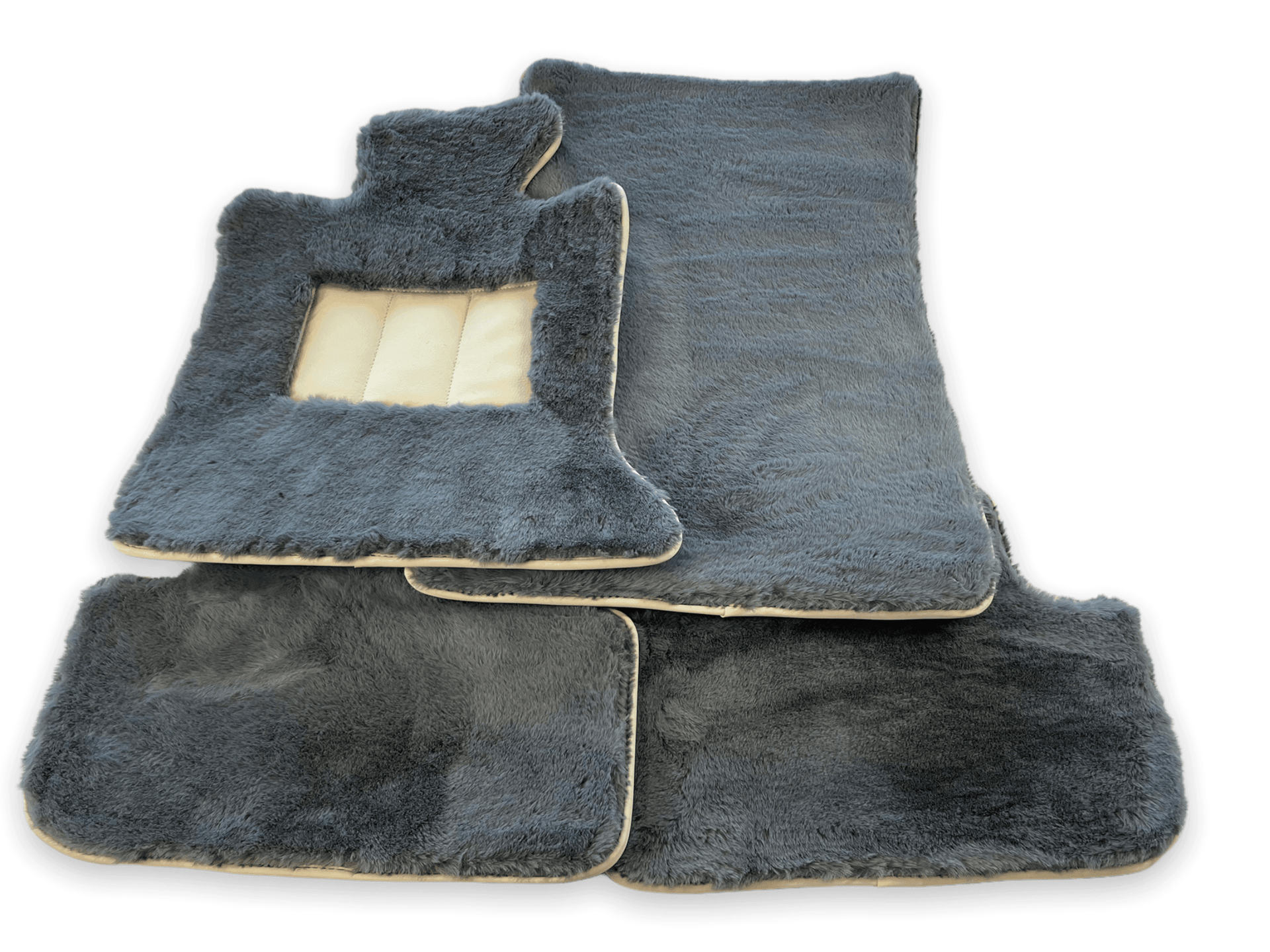 Sheepskin Floor Mats For Rolls Royce Shadow 1965-1977 Er56 Design Brand - AutoWin