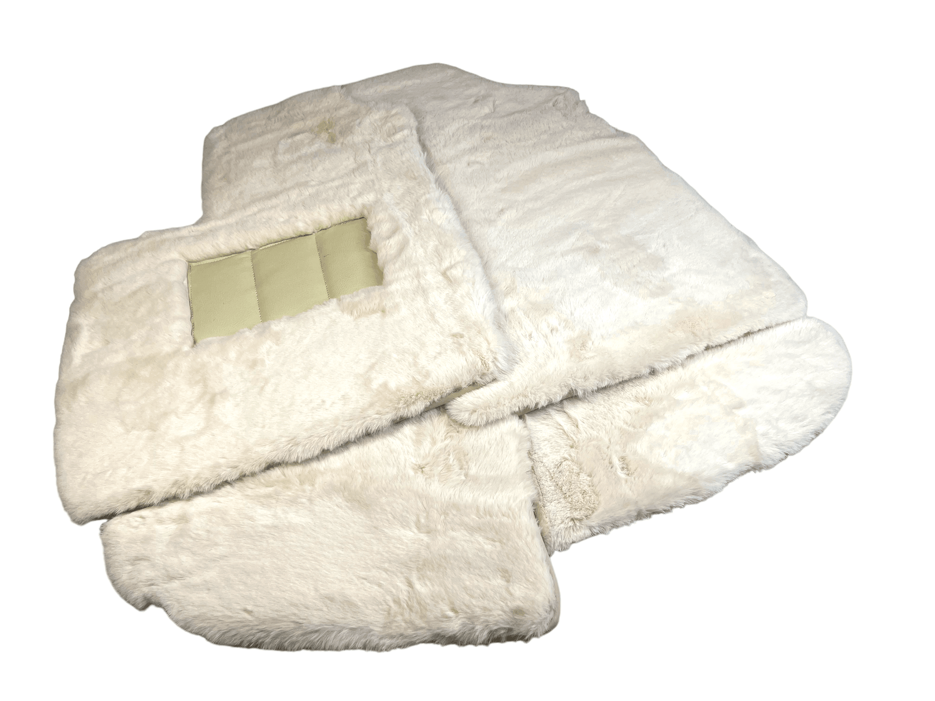 White Sheepskin Floor Mats For Bentley Continental GT (2003–2011) Er56 Design - AutoWin