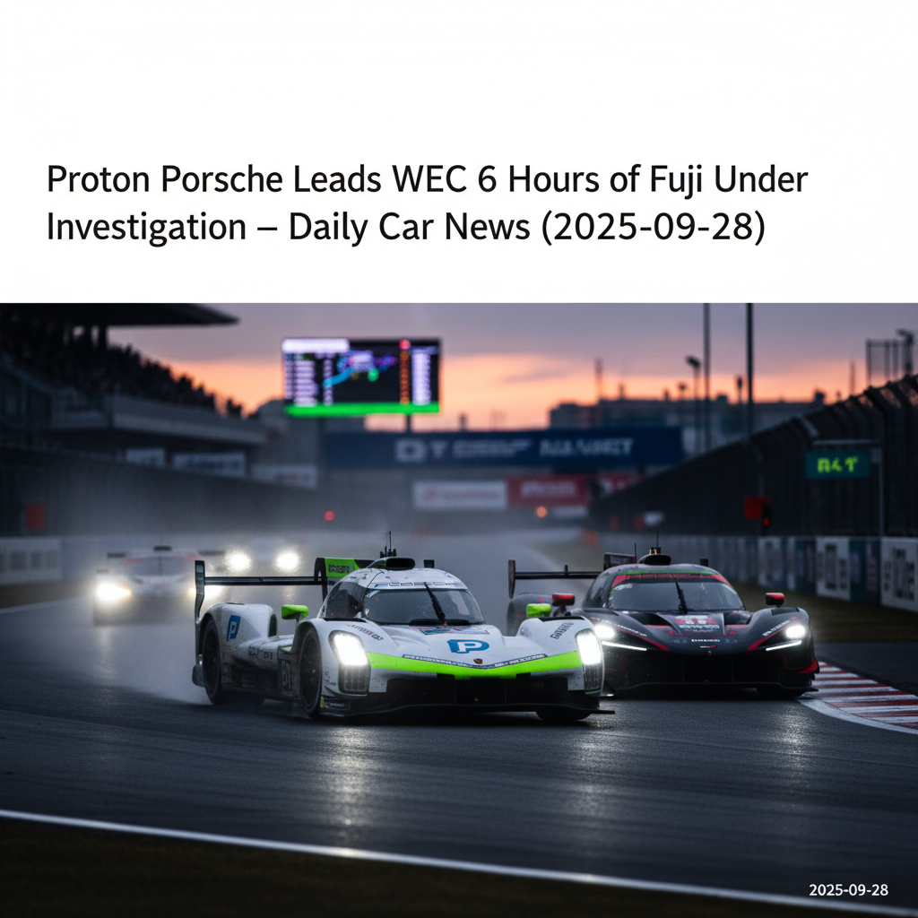 Proton Porsche Leads WEC 6 Hours of Fuji Under Investigation – Daily Car News (2025-09-28)