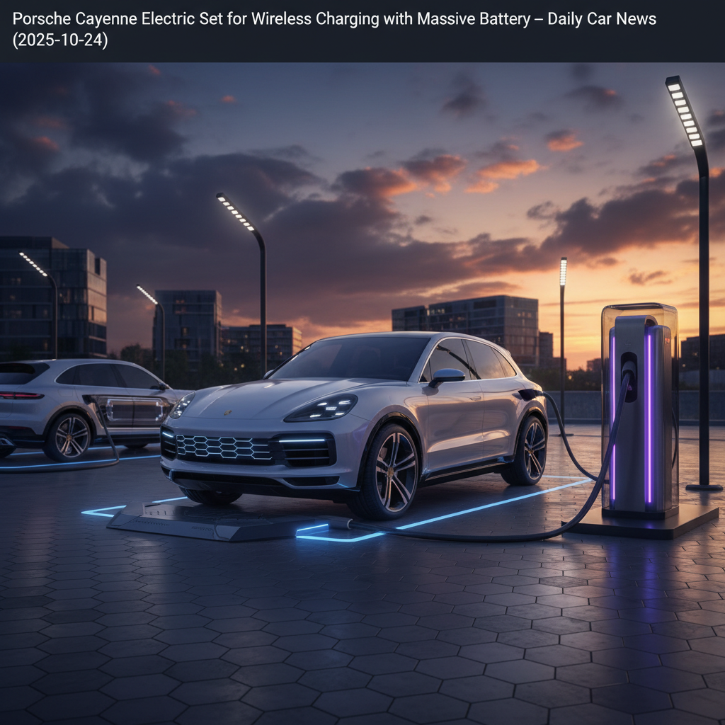 Porsche Cayenne Electric Set for Wireless Charging with Massive Battery – Daily Car News (2025-10-24)
