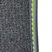 Black Floor Mats for Lamborghini Urus with Green Leather | Black Logo - AutoWin