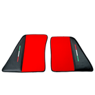 Red Floor Mats for Ferrari 296 GTB (2022-2024) with Carbon Fiber - AutoWin
