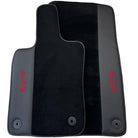 Black Floor Mats for Porsche Panamera GTS (2009-2016) with Leather - AutoWin