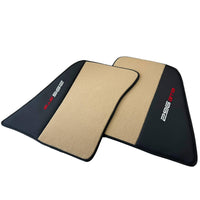 Beige Floor Mats for Ferrari 296 GTB (2022-2024) with Leather - AutoWin