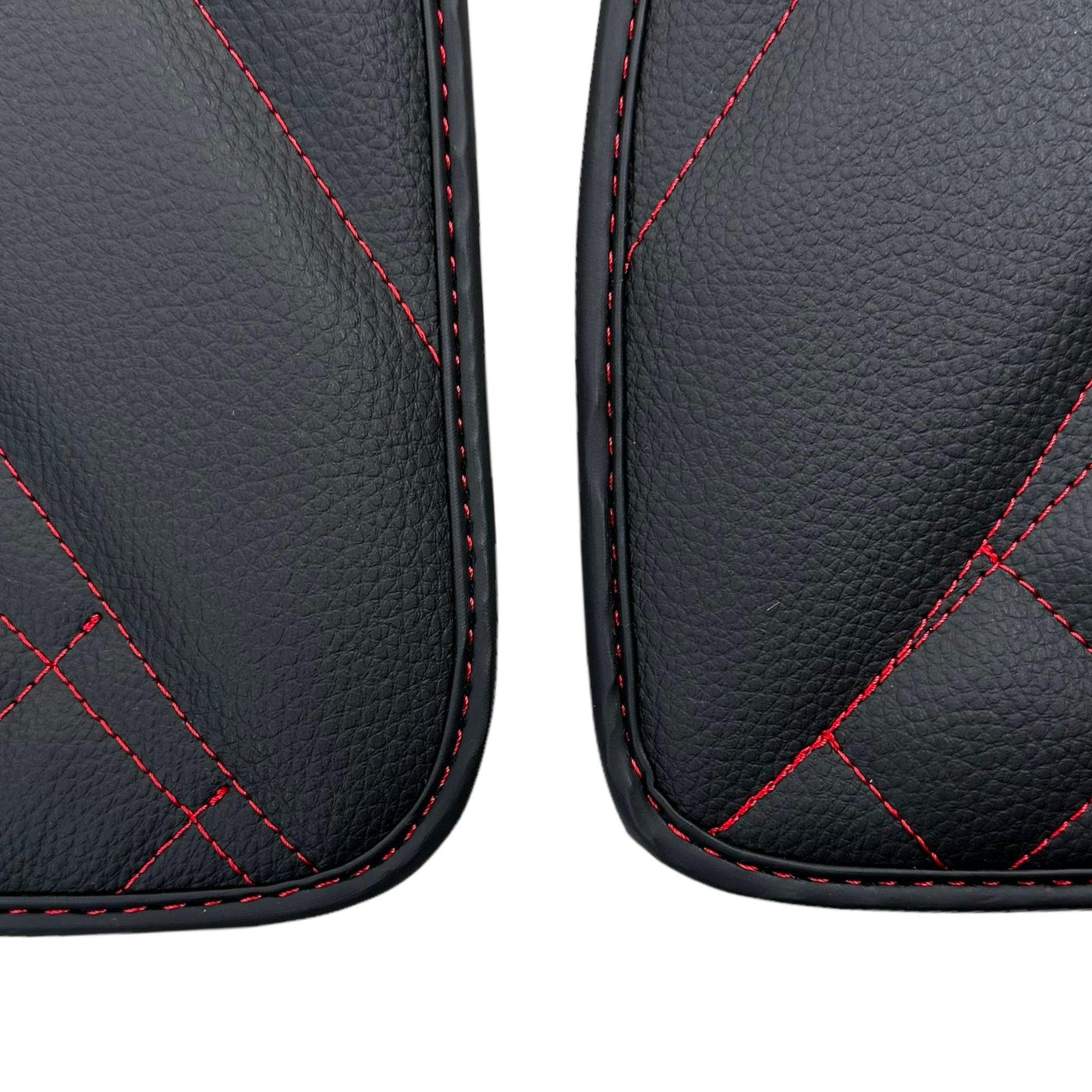 Black Leather Floor Mats for Mercedes-Benz G Class W463 (2008-2018) ER56 Design - AutoWin