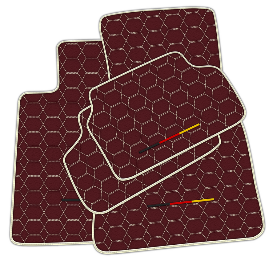 Premium Luxury Gray Leather Floor Mats for BMW G20 (2019-2024)
