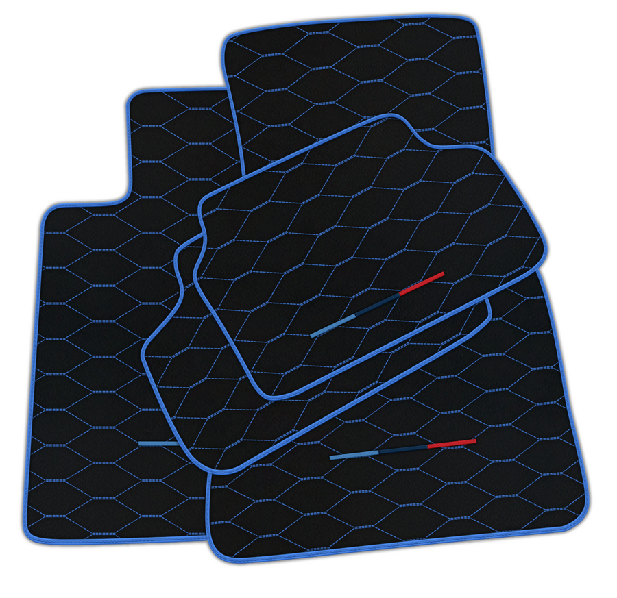 Premium Luxury Black Leather Floor Mats for BMW G20 (2019-2024)
