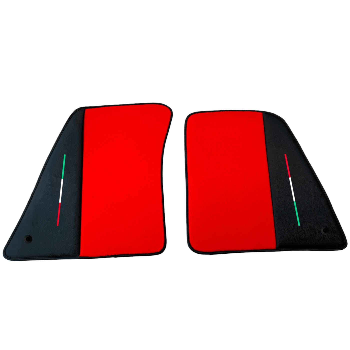 Red Floor Mats for Ferrari SF90 Stradale (2019-2024) with Leather - AutoWin