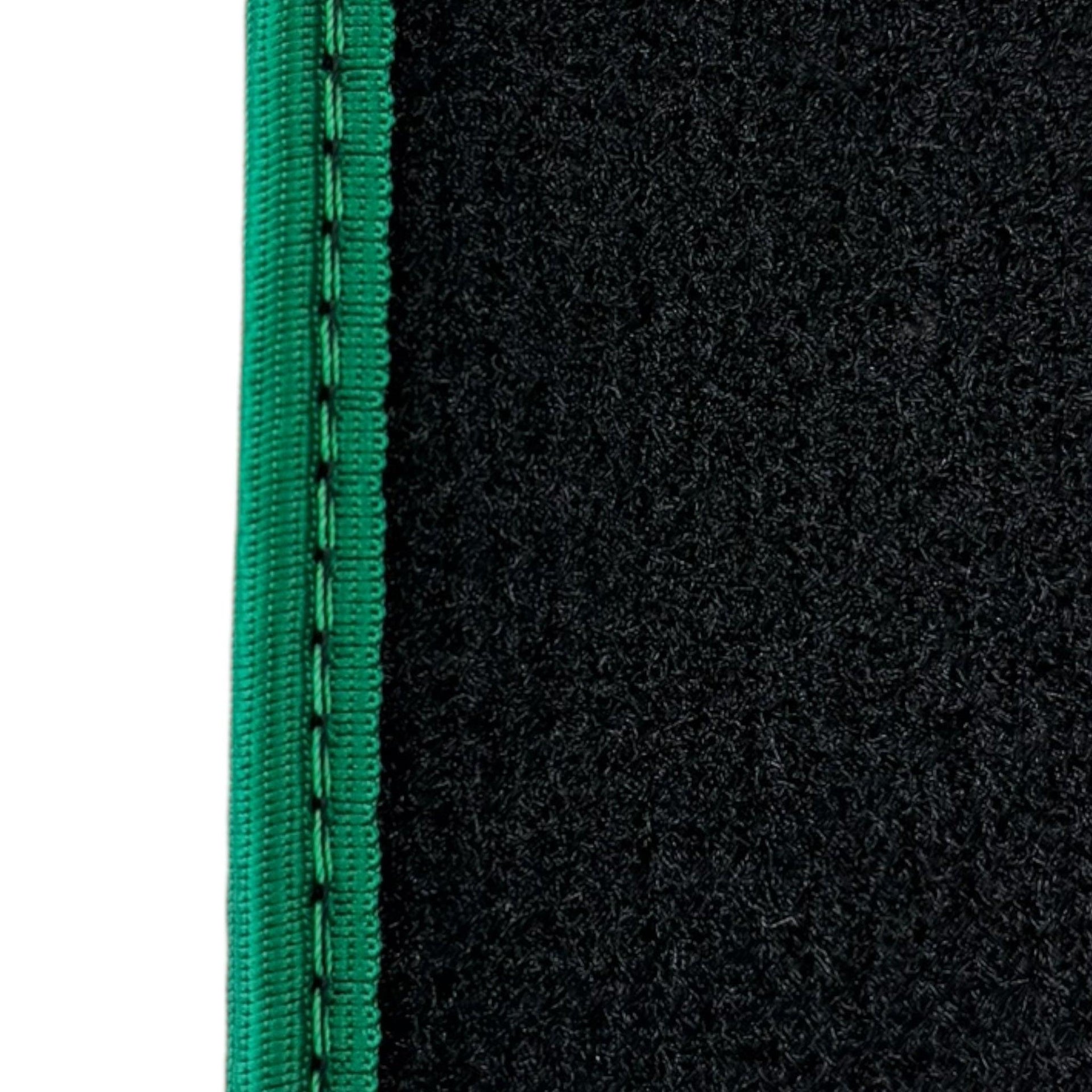Black Floor Mats for Ferrari Purosangue with Green Trim | Italian Edition - AutoWin