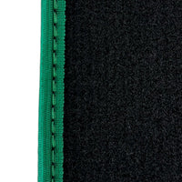 Black Floor Mats for Ferrari Purosangue with Green Trim | Italian Edition - AutoWin