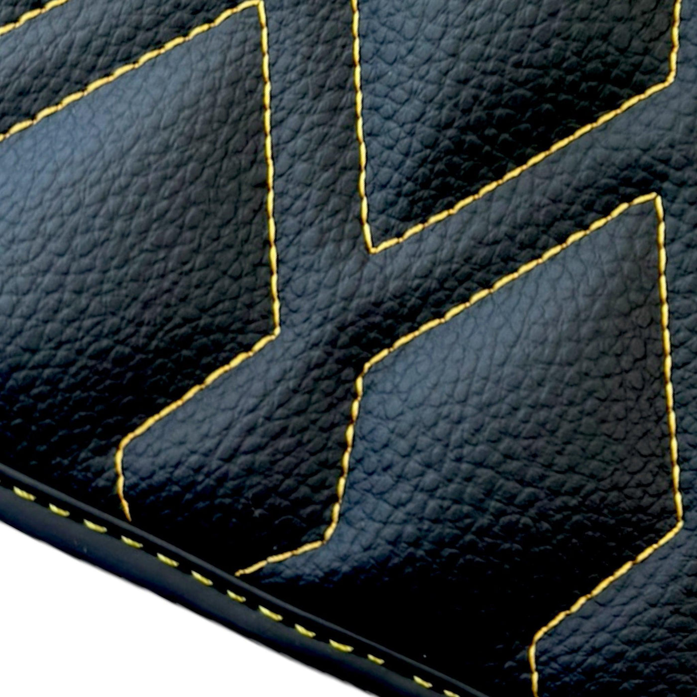 Black Leather Floor Mats for Rolls-Royce Dawn (2016-2023) ER56 Design - AutoWin