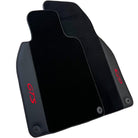 Black Floor Mats for Porsche 911 - 992 GTS (2019-2024) with Leather - AutoWin