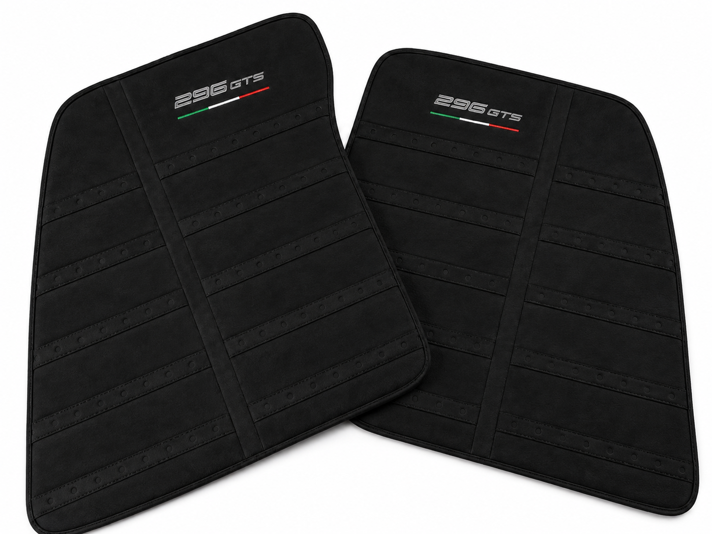 Leather Floor Mats with Daytona Design for Ferrari 296 GTS (2022-2025) - Silver Logo (Copy)