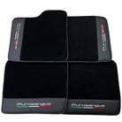 Black Floor Mats for Ferrari Purosangue with Leather and Black Trim | Italian Edition - AutoWin