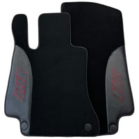 Black Floor Mats for Mercedes Benz C-Class W205 Sedan with Carbon Fiber | AutoWin Edition - AutoWin