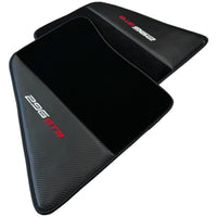 Black Floor Mats for Ferrari 296 GTB (2022-2024) with Carbon Fiber - AutoWin