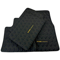 Black Leather Floor Mats for Rolls-Royce Phantom VIII (2017-2024) ER56 Design - AutoWin